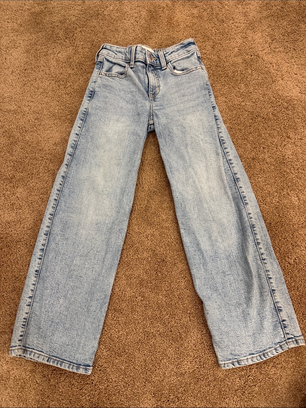 abercrombie kids Light Blue Wide-Leg Jeans